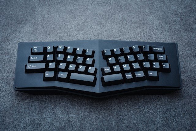 ergonomic mechanical keyboard for home office setup